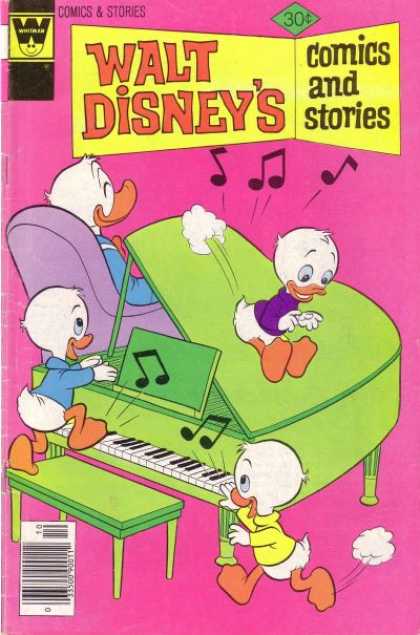 Walt Disney's Comics and Stories 445 - Piano - Huey Duey Luey - Donald Duck - Purple Chair - Music
