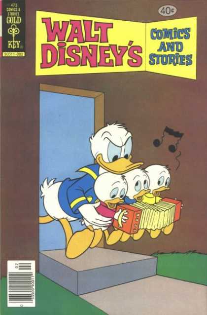 Walt Disney's Comics and Stories 473 - Huey Duey And Luey - Donald Duck - Gold Key Stories - Bad Musical Duckies - Uncle Donald And His Three Nephews