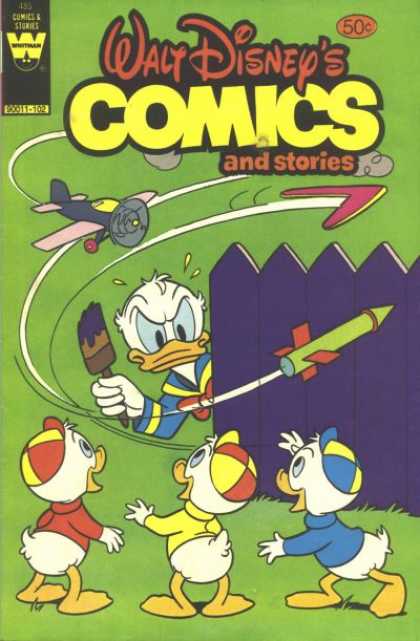 Walt Disney's Comics and Stories 485 - Rocket - Plane - Boomerang - Painting Brush - Fence