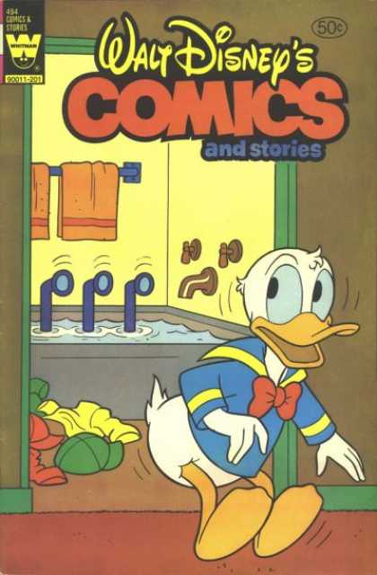 Walt Disney's Comics and Stories 494 - Duck - Submarine - Towels - Bath - Tub
