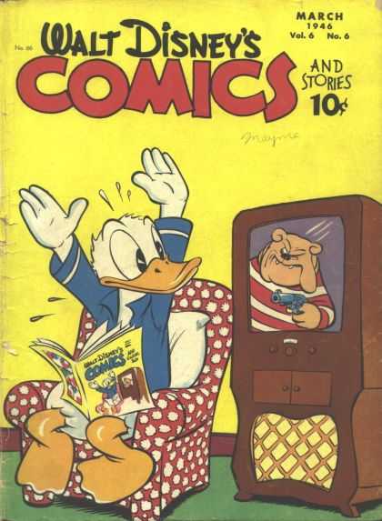Walt Disney's Comics and Stories 66 - Tvset - Gun - Duck - Dog - Magazine