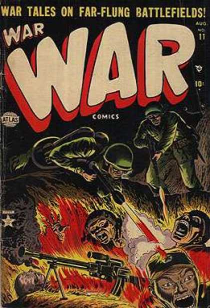 War Comics 11 - Soldiers - Fire - Trench - Guns - Atlas