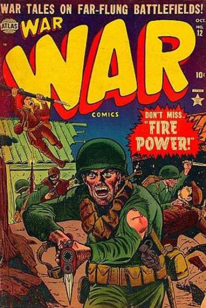 War Comics 12 - Rifle - Killing - Knife - Green Soilders - Brown Soilders