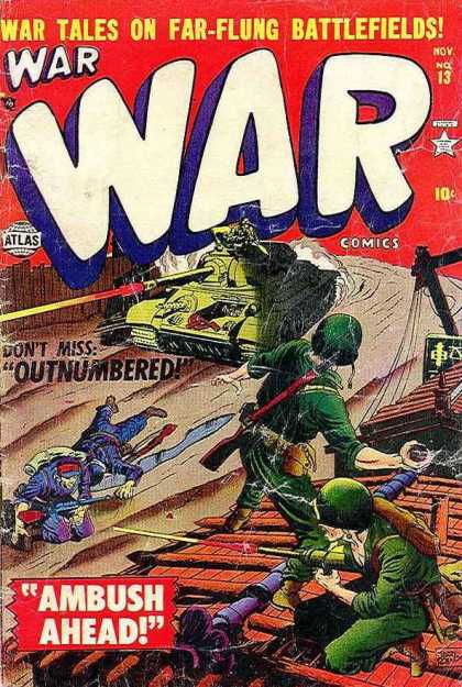 War Comics 13 - Tank - Helmet - Grenade - Gun - Rooftop