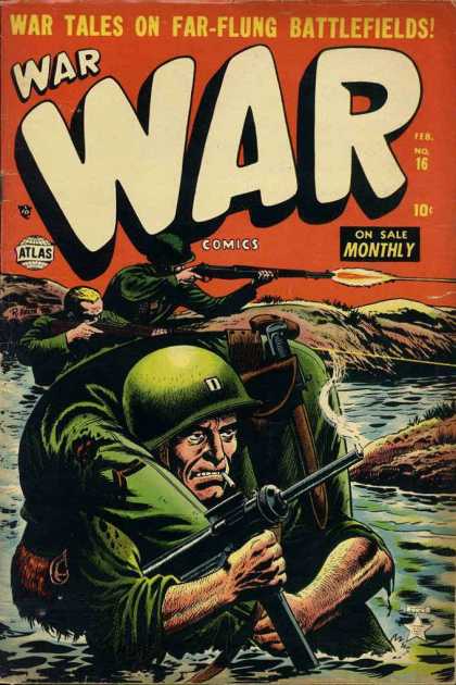 War Comics 16 - War Tales - Soldier - Gun - Fire - Water