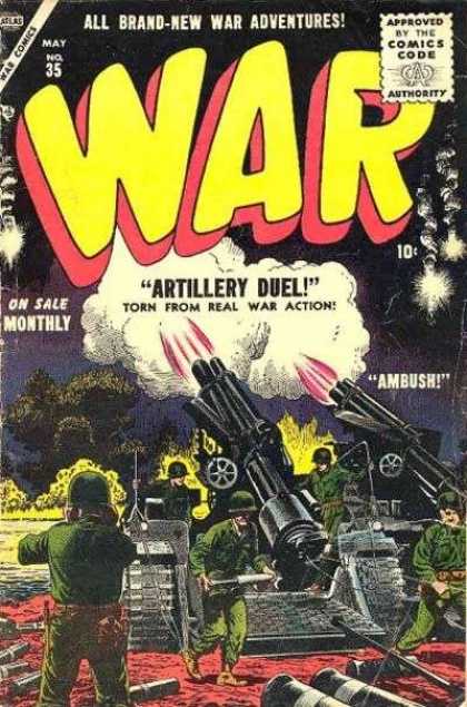 War Comics 35 - Artillary Duel - War Adventures - Combat - Military Forces - Real Action