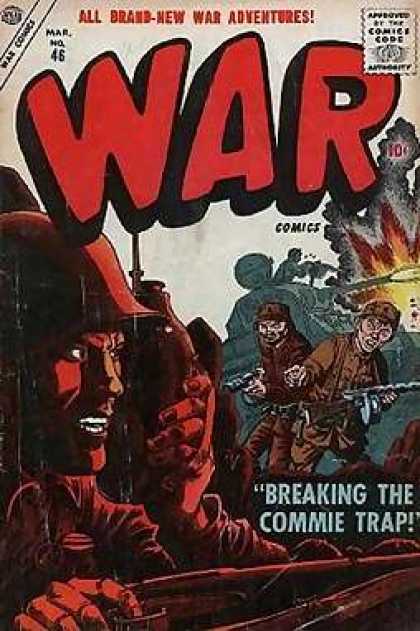 War Comics 46 - Soldiers - Tank - Guns - Explosion - Breaking The Commie Trap