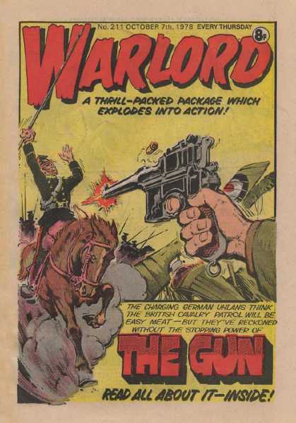 Warlord (Thomson) 211 - Horseman - A Thrill Packed Package - Explodes Into Action - The Gun - British Calvry Patrol
