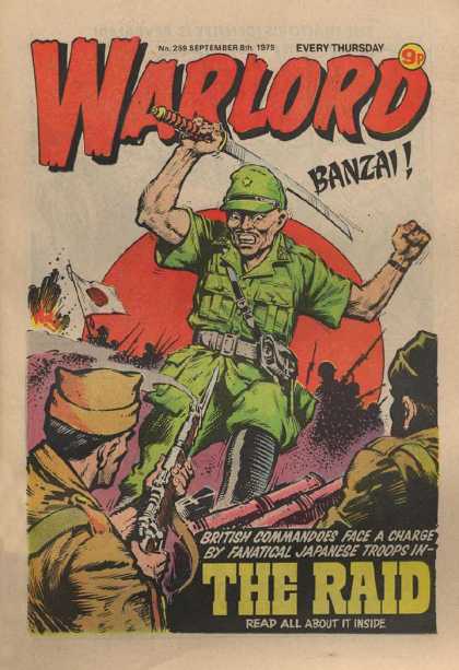 Warlord (Thomson) 259 - Banzai - One Sword - Flag - Sun - Fire