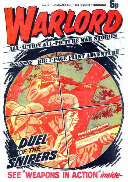 Warlord (Thomson) 6 - Vietnam War Comics - Duel Of The Snipers - Weapons In Action - Picture War Comics - Flint Adventure