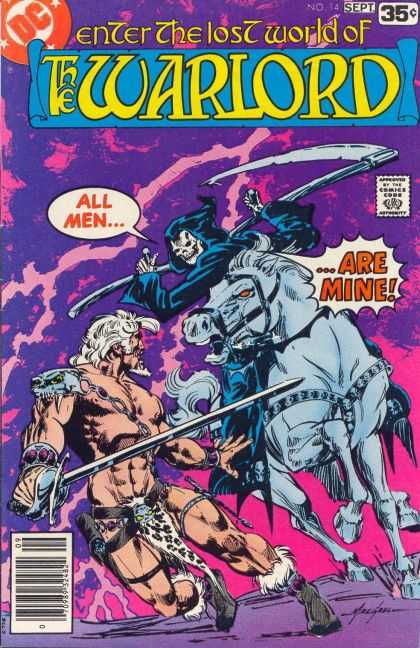 Warlord 14 - Enter The Lost World - Skeleton - Horse - Man - Sword - Mike Grell