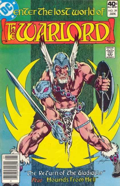 Warlord 29 - Enter The Lost World Of The Warlord - Shield - Helmet - Hounds From Hell - The Return Of The Gladiator - Mike Grell