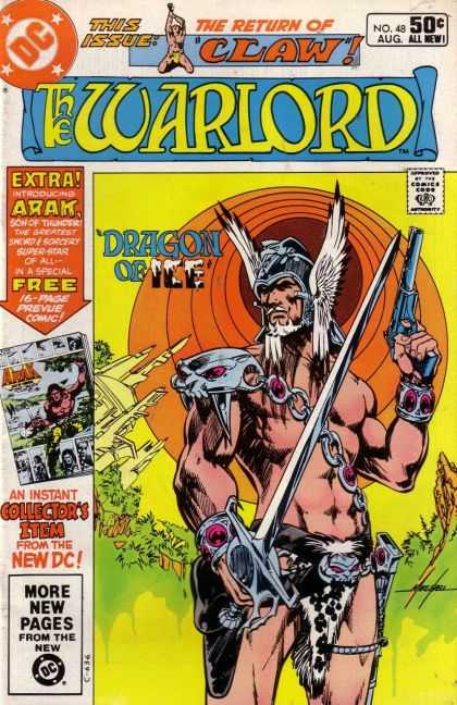 Warlord 48 - The Return Of Claw - Dc Comics - Sword - Winged Helmet - Dragon Of Ice - Mike Grell