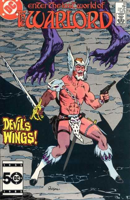 Warlord 93 - Lost World - Dc Comics - Dwvil Wings - Gun - Sword