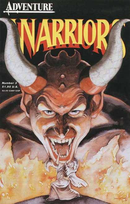 Warriors 3 - Adventure - Horned Head - Pointed Teeth - Fire - White Robe