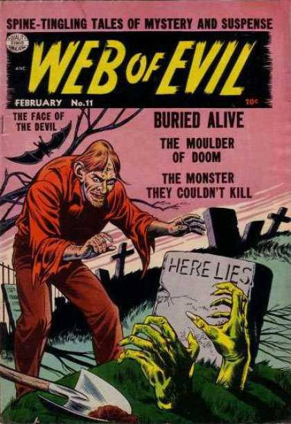 Web of Evil 11 - Spine-tingling Tales Of Mystery And Suspense - Bat - Buried Alive - Cross - Here Lies