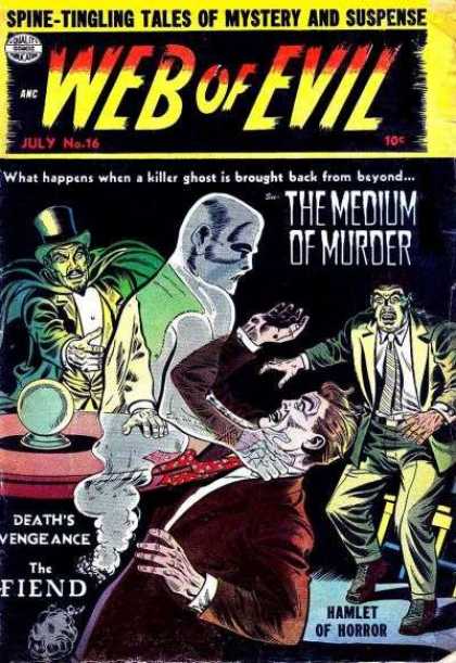 Web of Evil 16 - Magician - Crystal Ball - Ghost - Table - Scared Man