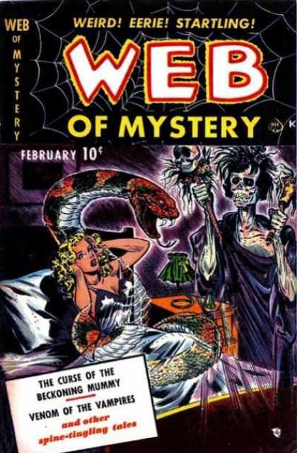 Web of Mystery 1 - Weird Eerie Starling - Big Snake - Sleketon - Woman Captured - The Curse Of The Beckoning Mummy