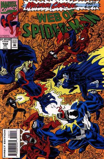 Web of Spider-Man 102 - Marvel Comics - Superhero - Maximum Carnage - Monster - Direct Edition