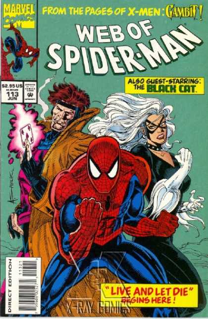 Web of Spider-Man 113 - Spider-man - Gambit - Black Cat - Live And Let Die - X-men