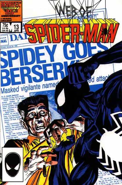 Web of Spider-Man 13 - Vigilante - Masked - Bad Spider - Attack - Black And Blue Spider - Josef Rubinstein