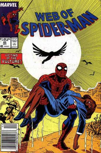Web of Spider-Man 45 - Spiderman - Victims Of The Vulture - Desert - Sun - Vultures