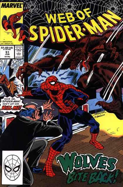 Web of Spider-Man 51 - Spider Man - Wolf Man - Spider Man Vs Wolf Man - Marvel Spider Man - Spider Man The Protector