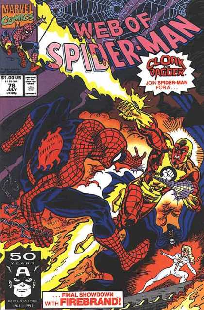 Web of Spider-Man 78 - Marvel Comics - Web - Superhero - Clork And Dagger - Approved By The Comics Code
