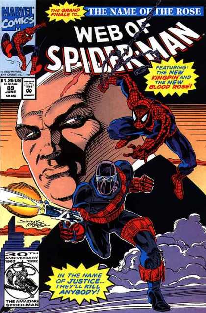 Web of Spider-Man 89 - Spider Man - The Name Of The Rose - Grand Finale - Kingpin - Blood Rose - Bob McLeod