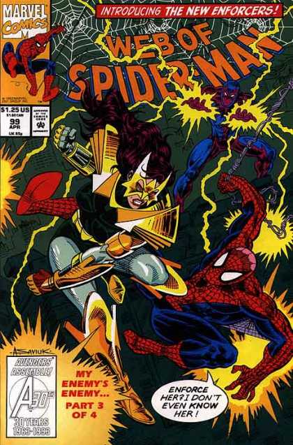 Web of Spider-Man 99 - Marvel Comics - 125 Us - 99 Apr - A 30 Years - My Enemysenemy Part3 Of 4
