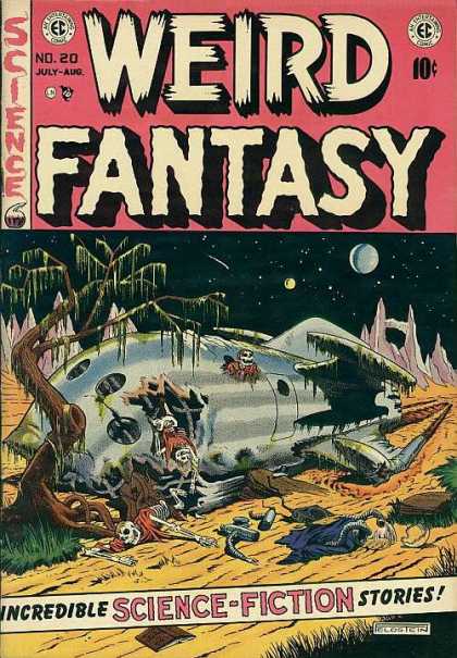 Weird Fantasy 20 - Science - 10 Cents - July - Skeleton - Crashed Spaceship - Al Feldstein