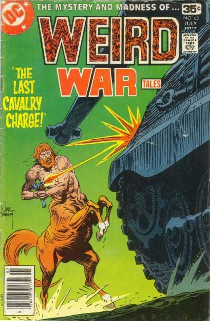 Weird War Tales 65 - Centaurs - War - Tanks - Man Beast And Metal - An Unusual Battle - Joe Kubert