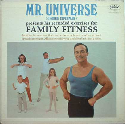 Weirdest Album Covers - Eiferman, George (Mr. Universe Presents Family Fitness)