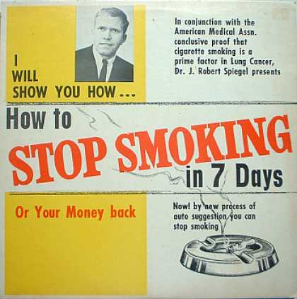 Weirdest Album Covers - Spiegel, Dr. J. Robert (How To Stop Smoking In 7 Days)