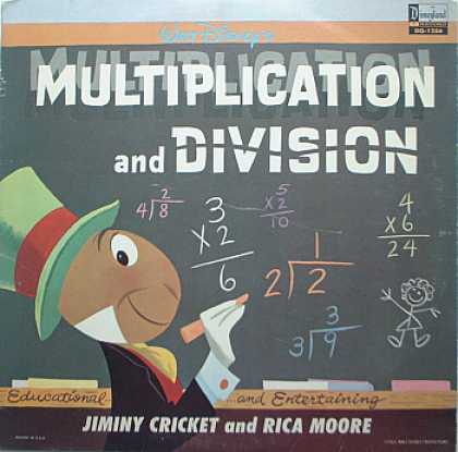 Weirdest Album Covers - Jiminy Cricket & Rica Moore (Multiplication & Division)