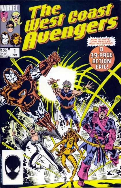 West Coast Avengers 1 - Marvel Comics - Spiderman - Mask - Action Epic - Tiger Stripes - Joe Sinnott