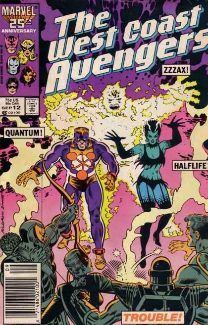West Coast Avengers 12 - Marvel 25th Anniversary - Quantum - Zzzax - Halflife - Purple - Joe Sinnott