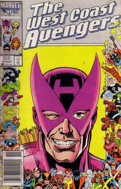 West Coast Avengers 14 - Marvel - 25th Anniversary - Thor - Hulk - Face Mask - Joe Sinnott