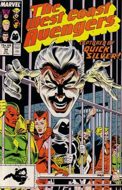West Coast Avengers 34 - Hawkeye - Vision - Prisoners - Wanda - Behind Bars