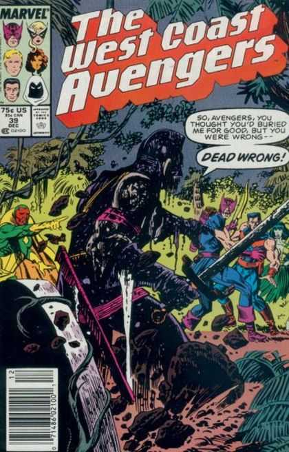 West Coast Avengers 39 - Marvel - Superhero - Approved By The Comics Code - Jungle - Dead Wrong