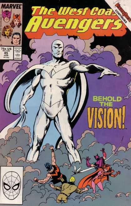 West Coast Avengers 45 - Marvel - Face Mask - Comics Code Authority - Visionquest - Behold The Vision - John Byrne