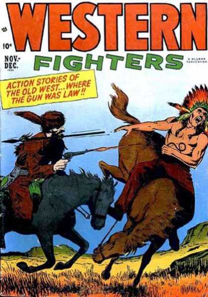 Western Fighters 41 - Action Stories Of The Old West - Wild West - Indian - Horses - Spear