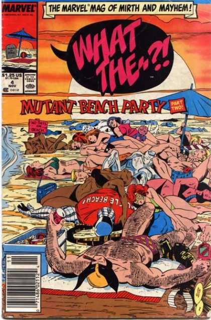 What The ?! 4 - Mutant Beach Party - Bikinis - Babes - Sunbathers - Marvel
