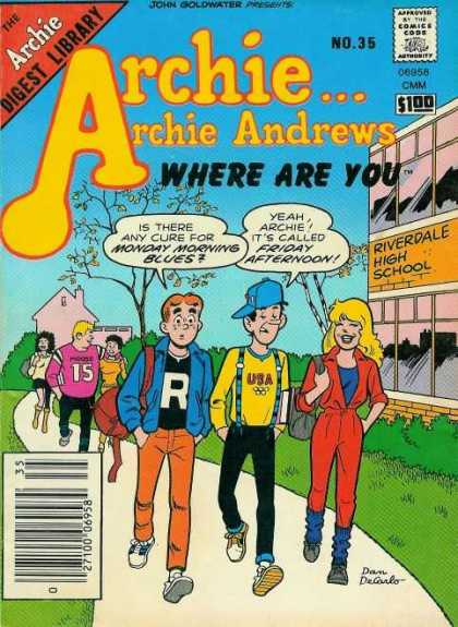 Where Are You 35 - Archie Andrews - Dan Decarlo - Blue Hat - Red Jumper - No 35