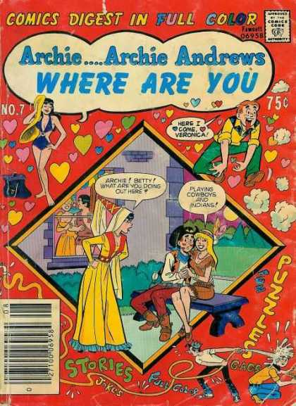 Where Are You 7 - Comics Digest In Full Color - Approved By The Comics Code - Woman - Hearts - Here I Come Veronica