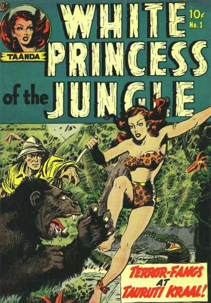 White Princess of the Jungle 1 - Taanda - Ape - Knife - Leopard Bikini - Crocodile