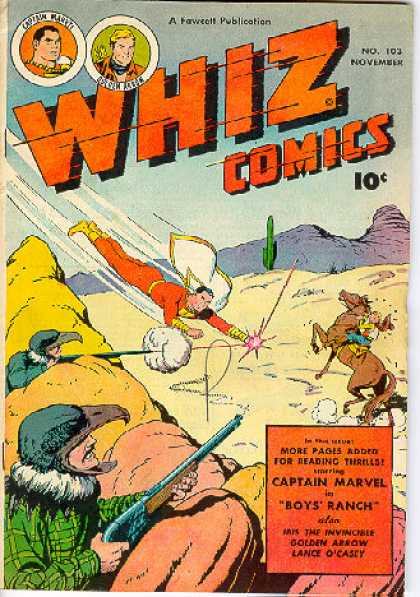 Whiz Comics 103 - Superman - Horse - Gun - Mountain - Saddle