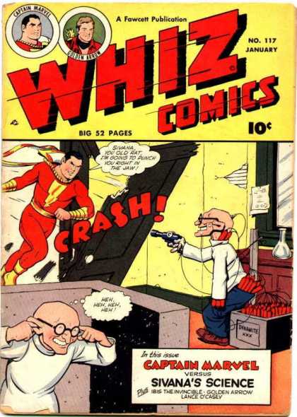 Whiz Comics 117 - Captain Marvel - Dynamite - Sivanas Science - A Fawcett Publication - Crash
