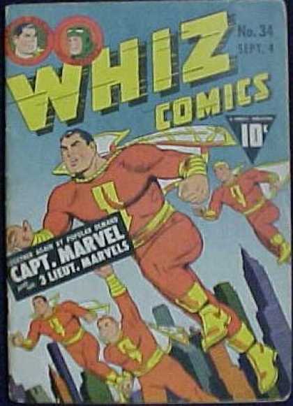 Whiz Comics 34 - Superhero - Capt Marvel - 10 Cents - September - Cape - Clarence Beck