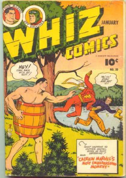 Whiz Comics 50 - Man - River - Tree - Costume - Grass - Clarence Beck